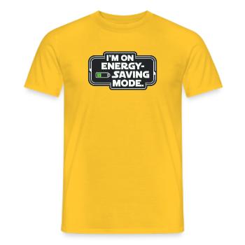I'm On Energy-Saving Mode - Men's T-Shirt - yellow - Front - AI Model Male 178 dark (178cm)
