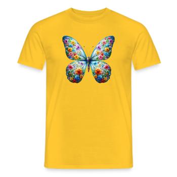 Papillon - T-shirt homme - jaune - Devant - AI Model Male 178 dark (178cm)