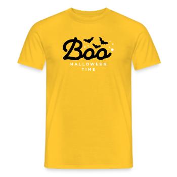 Spooky Silhouette Halloween Design - Men's T-Shirt - yellow - Front - AI Model Male 178 dark (178cm)