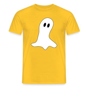 T-shirt d’Halloween Fantôme effrayant mignon - T-shirt homme - jaune - Devant - AI Model Male 178 dark (178cm)