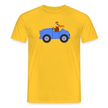 Auto mit Fahrer - Männer T-Shirt - Gelb - Vorne - AI Model Male 178 dark (178cm)