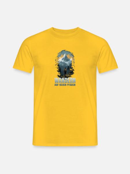 Wandern auf neuen Pfaden - Männer T-Shirt - Gelb