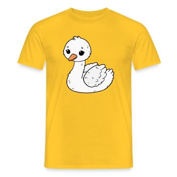 Cygne - T-shirt homme - jaune - Devant - AI Model Male 178 dark (178cm)