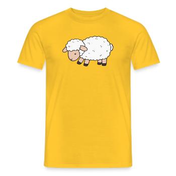 Schaf - Männer T-Shirt - Gelb - Vorne - AI Model Male 178 dark (178cm)
