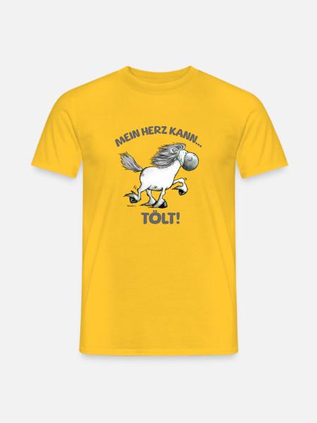 Lustiges Islandpferd Mein Herz Kann Tölt Spruch - Männer T-Shirt - Gelb