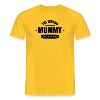 Die Legende der Mutter - Muttertag - Männer T-Shirt - Gelb - Vorne - AI Model Male 178 dark (178cm)