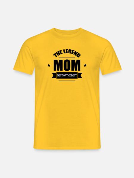 The Legend of Mom - Mother's Day - Men's T-Shirt - yellow
