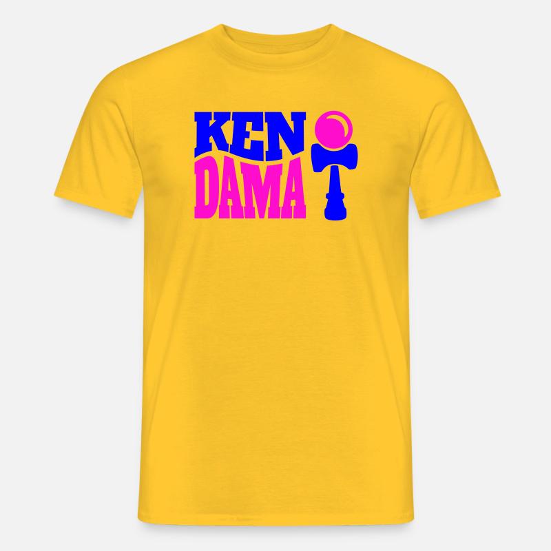 Kendama (2-Farbig) v2 - Männer T-Shirt - Gelb