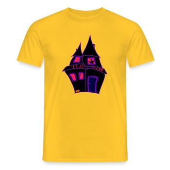 Halloween - Men's T-Shirt - yellow - Front - AI Model Male 178 dark (178cm)