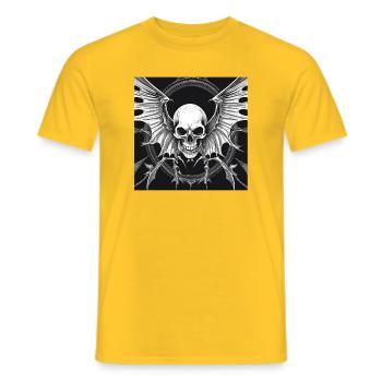 Fledermaus Skull - Männer T-Shirt - Gelb - Vorne - AI Model Male 178 dark (178cm)