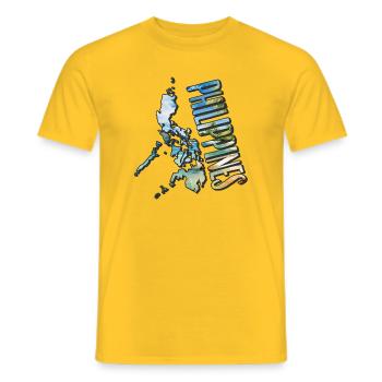 Watercolor Map Philippines - Men's T-Shirt - yellow - Front - AI Model Male 178 dark (178cm)