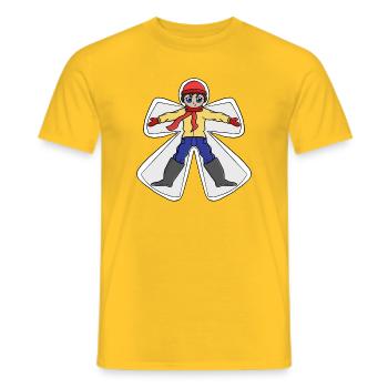L’hiver est le temps de la neige - T-shirt homme - jaune - Devant - AI Model Male 178 dark (178cm)
