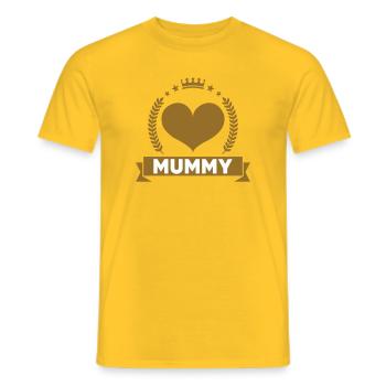 Maman d'Amour - Muttertag - Männer T-Shirt - Gelb - Vorne - AI Model Male 178 dark (178cm)