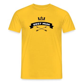 Beste Mama - Muttertag - Männer T-Shirt - Gelb - Vorne - AI Model Male 178 dark (178cm)