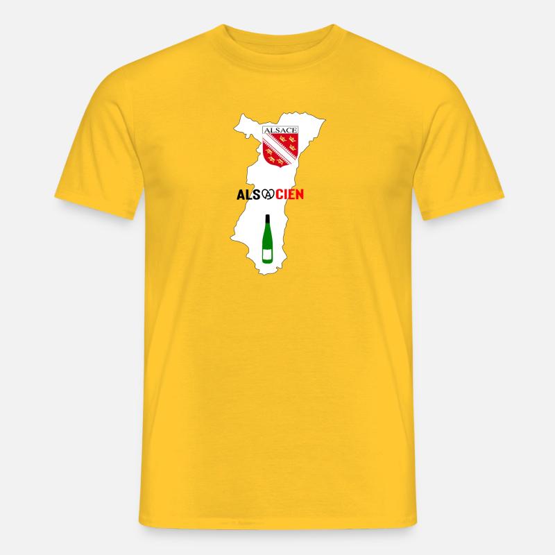 Elsässisch - Männer T-Shirt - Gelb