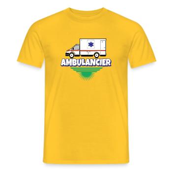 Paramedic - Men's T-Shirt - yellow - Front - AI Model Male 178 dark (178cm)