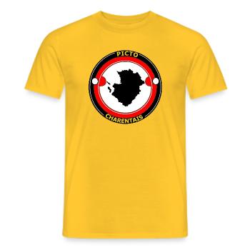 Pikto-Charentais - Männer T-Shirt - Gelb - Vorne - AI Model Male 178 dark (178cm)