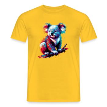 Koala - Männer T-Shirt - Gelb - Vorne - AI Model Male 178 dark (178cm)