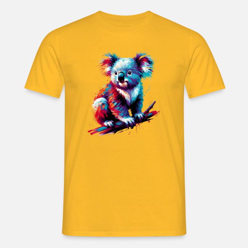 Koala - Männer T-Shirt - Gelb