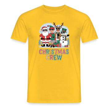 Weihnachts Crew Illustration - Männer T-Shirt - Gelb - Vorne - AI Model Male 178 dark (178cm)