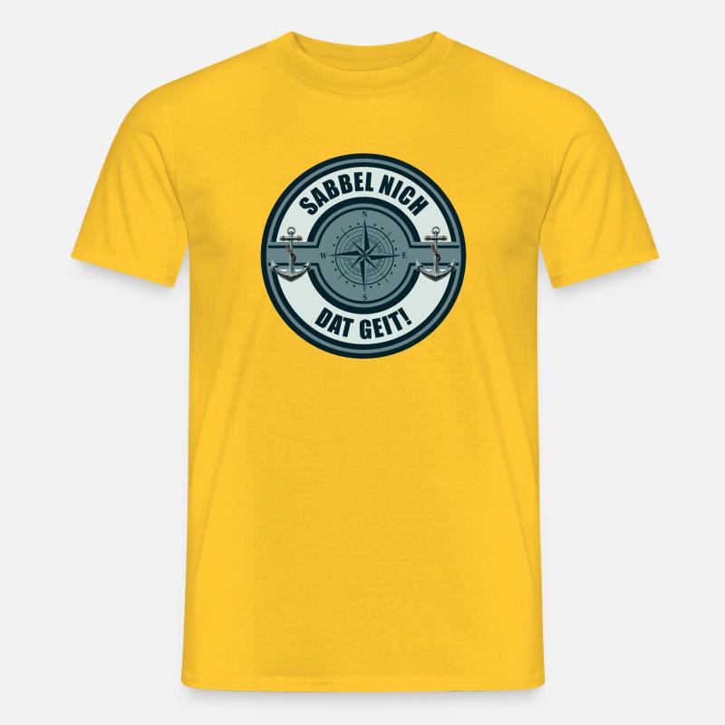 Sabbel nich - Dat geit! - Männer T-Shirt - Gelb