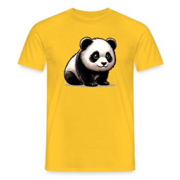 Panda - T-shirt homme - jaune - Devant - AI Model Male 178 dark (178cm)