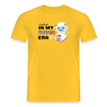in my YETEA era | Jeti & Teacup | hand-drawn - Men's T-Shirt - yellow - Front - AI Model Male 178 dark (178cm)