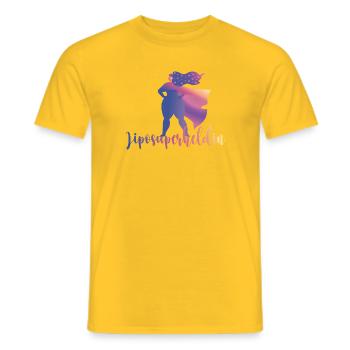 Liposuperheldin - Männer T-Shirt - Gelb - Vorne - AI Model Male 178 dark (178cm)