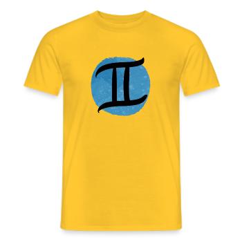 Sternzeichen Zwillinge - Männer T-Shirt - Gelb - Vorne - AI Model Male 178 dark (178cm)