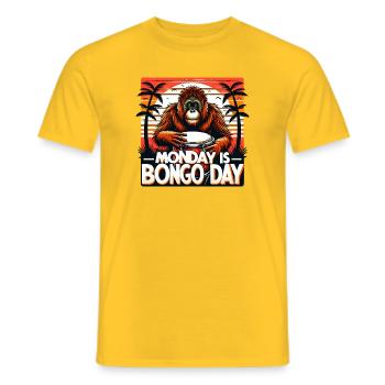 Bongo Trommler - Männer T-Shirt - Gelb - Vorne - AI Model Male 178 dark (178cm)