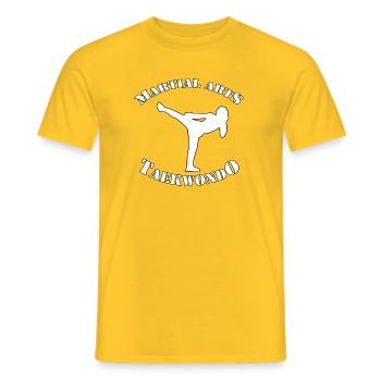 Taekwondo - Men's T-Shirt - yellow - Front - AI Model Male 178 dark (178cm)