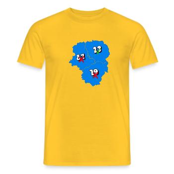 Région Limousin - T-shirt homme - jaune - Devant - AI Model Male 178 dark (178cm)