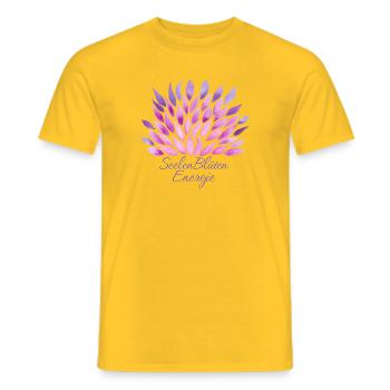 Soul Blossoms Energy - Sonja Ariel von Staden - Men's T-Shirt - yellow - Front - AI Model Male 178 dark (178cm)