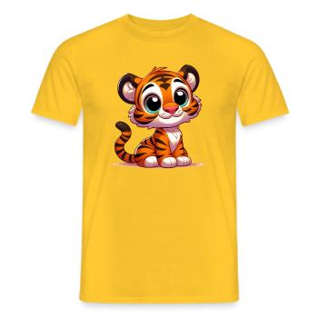 Tigre - T-shirt homme - jaune - Devant - AI Model Male 178 dark (178cm)