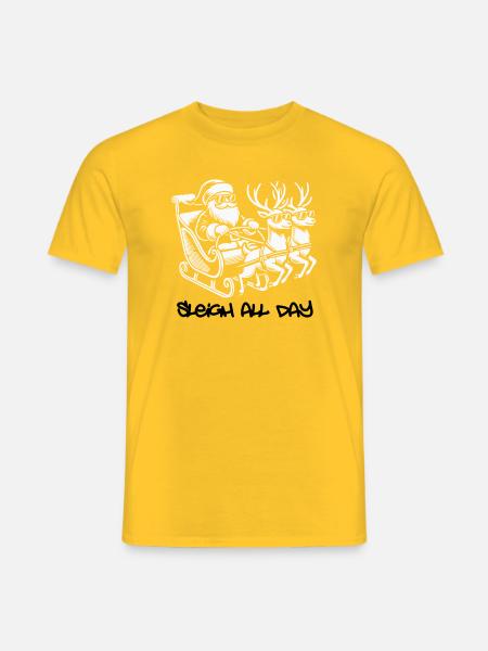 Cooler Santa – Sleigh All Day - Männer T-Shirt - Gelb