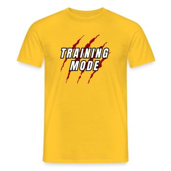 Training Mode - Men's T-Shirt - yellow - Front - AI Model Male 178 dark (178cm)