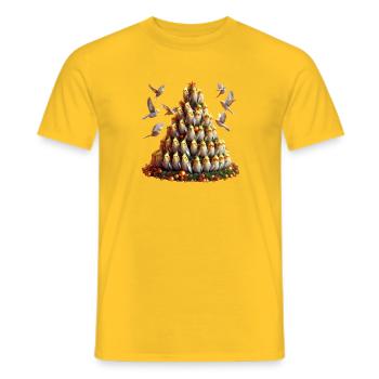 Sapin de Noël (02) - T-shirt homme - jaune - Devant - AI Model Male 178 dark (178cm)