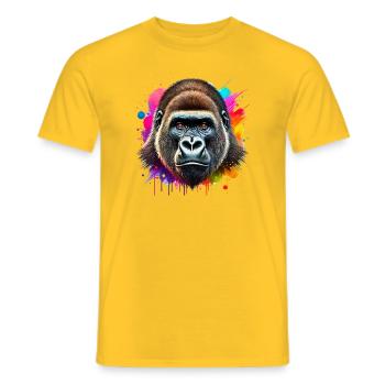 Gorilla - Men's T-Shirt - yellow - Front - AI Model Male 178 dark (178cm)