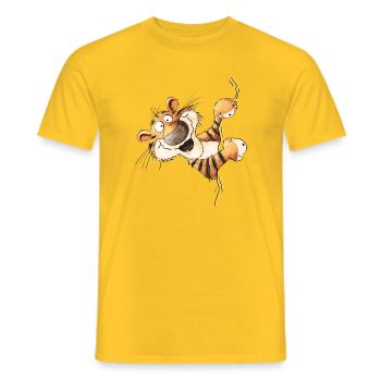 Look Look Tiger Wild Animal Big Cat - Men's T-Shirt - yellow - Front - AI Model Male 178 dark (178cm)