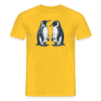 Pingouins - T-shirt homme - jaune - Devant - AI Model Male 178 dark (178cm)