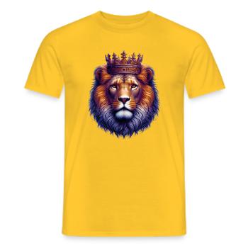 Lion - Men's T-Shirt - yellow - Front - AI Model Male 178 dark (178cm)