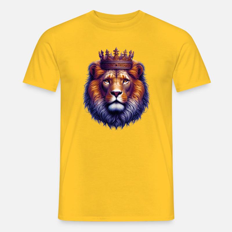 Löwe - Männer T-Shirt - Gelb