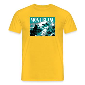 Mont Blanc - Men's T-Shirt - yellow - Front - AI Model Male 178 dark (178cm)