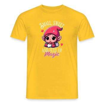 Small, Sweet, and Full of Magic – Süßes Design - Men's T-Shirt - yellow - Front - AI Model Male 178 dark (178cm)