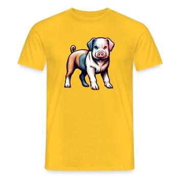 Weaker self - Men's T-Shirt - yellow - Front - AI Model Male 178 dark (178cm)