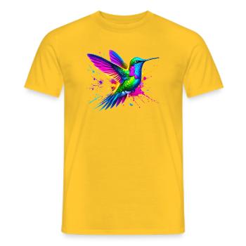 Colibri - T-shirt homme - jaune - Devant - AI Model Male 178 dark (178cm)