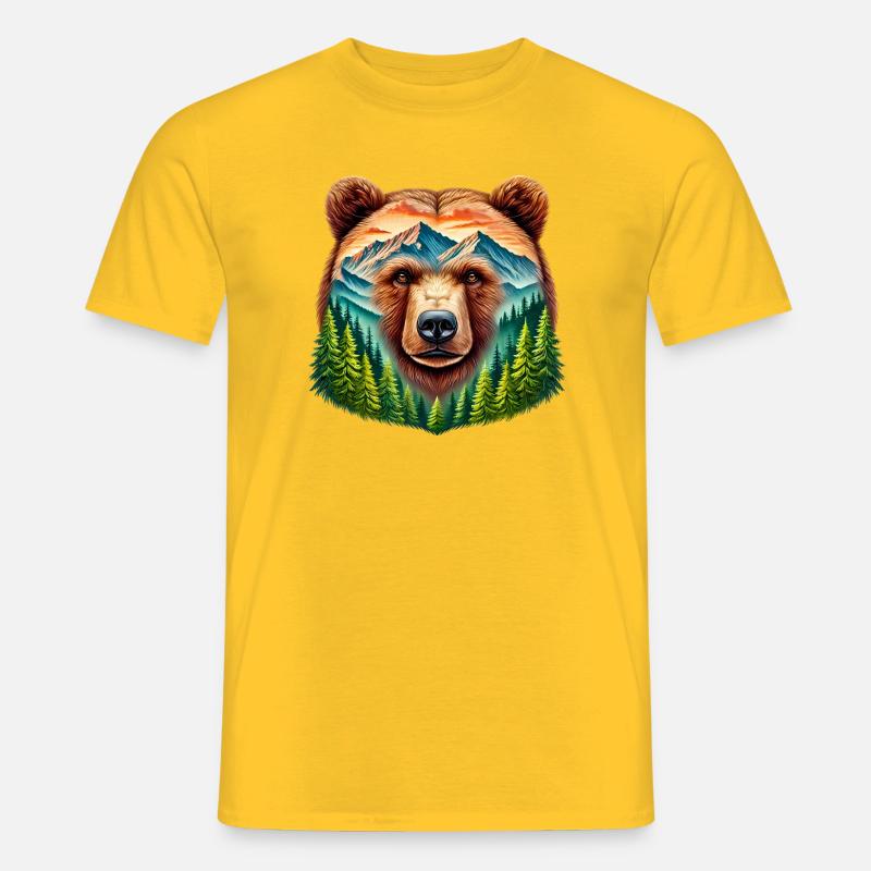 Bär - Männer T-Shirt - Gelb