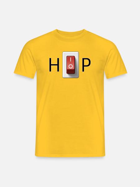 HIP-HOP Schalter, Schalte den Hip-Hop ein! - Männer T-Shirt - Gelb