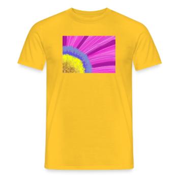 Flower - Men's T-Shirt - yellow - Front - AI Model Male 178 dark (178cm)