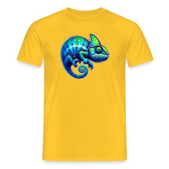 Chameleon - Men's T-Shirt - yellow - Front - AI Model Male 178 dark (178cm)